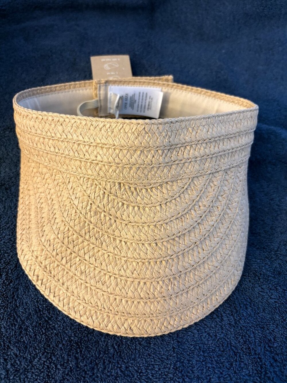 Madewell Woven Straw Visor NWT One Size